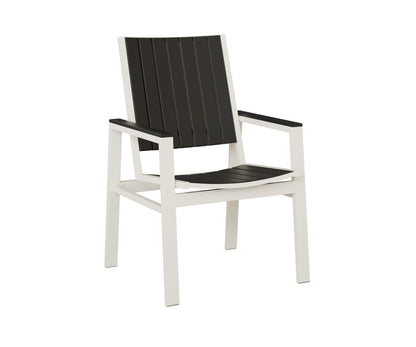 Berlin Gardens Vida Poly Dining Chair in White, Black slats