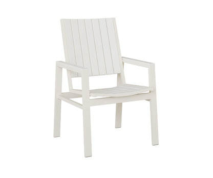 Berlin Gardens Vida Poly Dining Chair in White, White slats