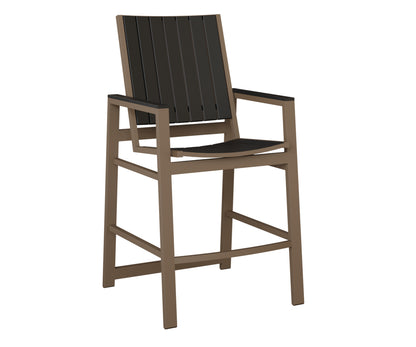 Berlin Gardens Vida Poly Bar Chair in Clay, Black slats