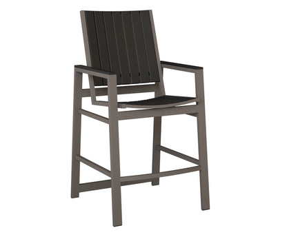 Berlin Gardens Vida Poly Bar Chair in Graphite, Black slats