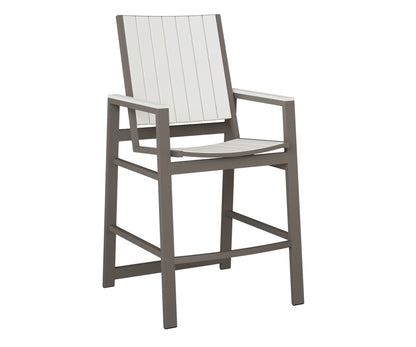 Berlin Gardens Vida Poly Bar Chair in Graphite, White slats