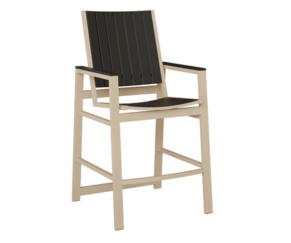 Berlin Gardens Vida Poly Bar Chair in Luna Multi, Black slats