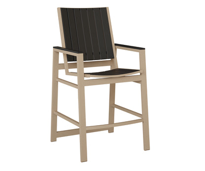 Berlin Gardens Vida Poly Bar Chair in Sahara Speckle, Black slats