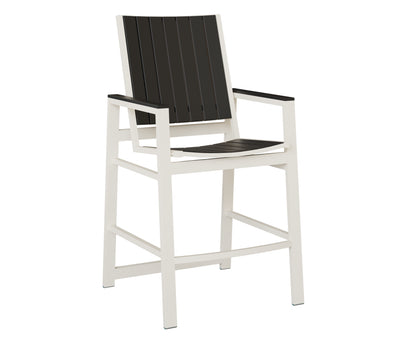 Berlin Gardens Vida Poly Bar Chair in White, Black slats