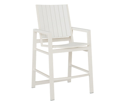 Berlin Gardens Vida Poly Bar Chair in White, White slats