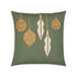 Elaine Smith Ornaments Fern 20x20 outdoor pillow, green
