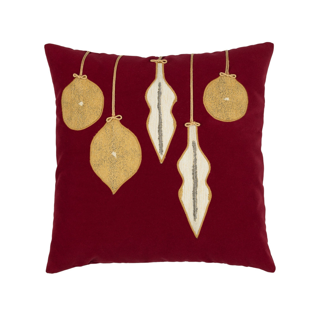 Elaine Smith Ornaments Ruby 20x20 outdoor pillow, red