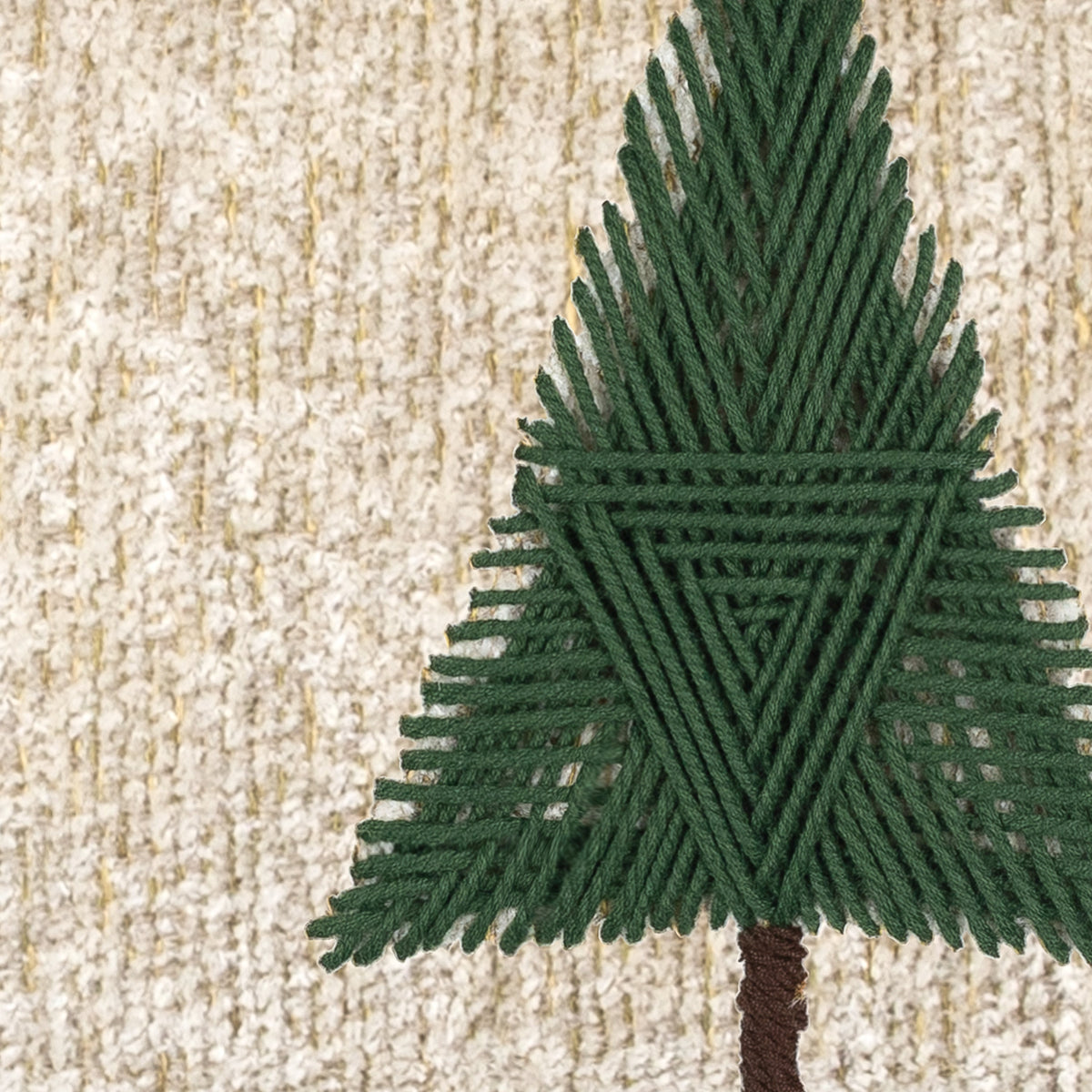Elaine Smith Douglas Fir 12x20 lumbar outdoor pillow, green and beige - view 4