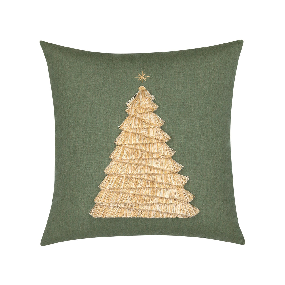 Elaine Smith Fraser Fir Fern outdoor pillow, green - view 2