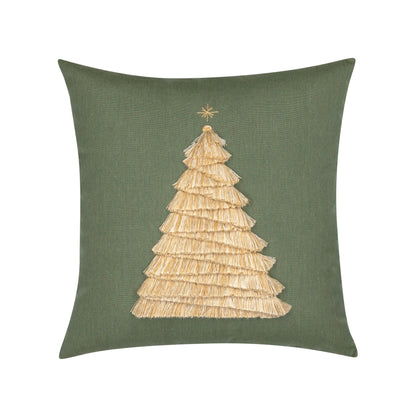 Elaine Smith Fraser Fir Fern outdoor pillow, green - view 2