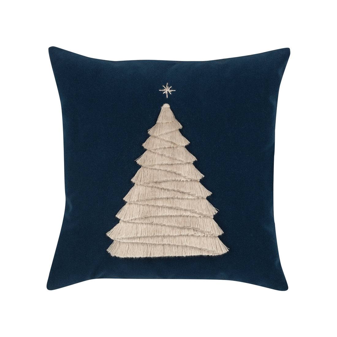 Elaine Smith Fraser Fir Midnight outdoor pillow, navy - view 2