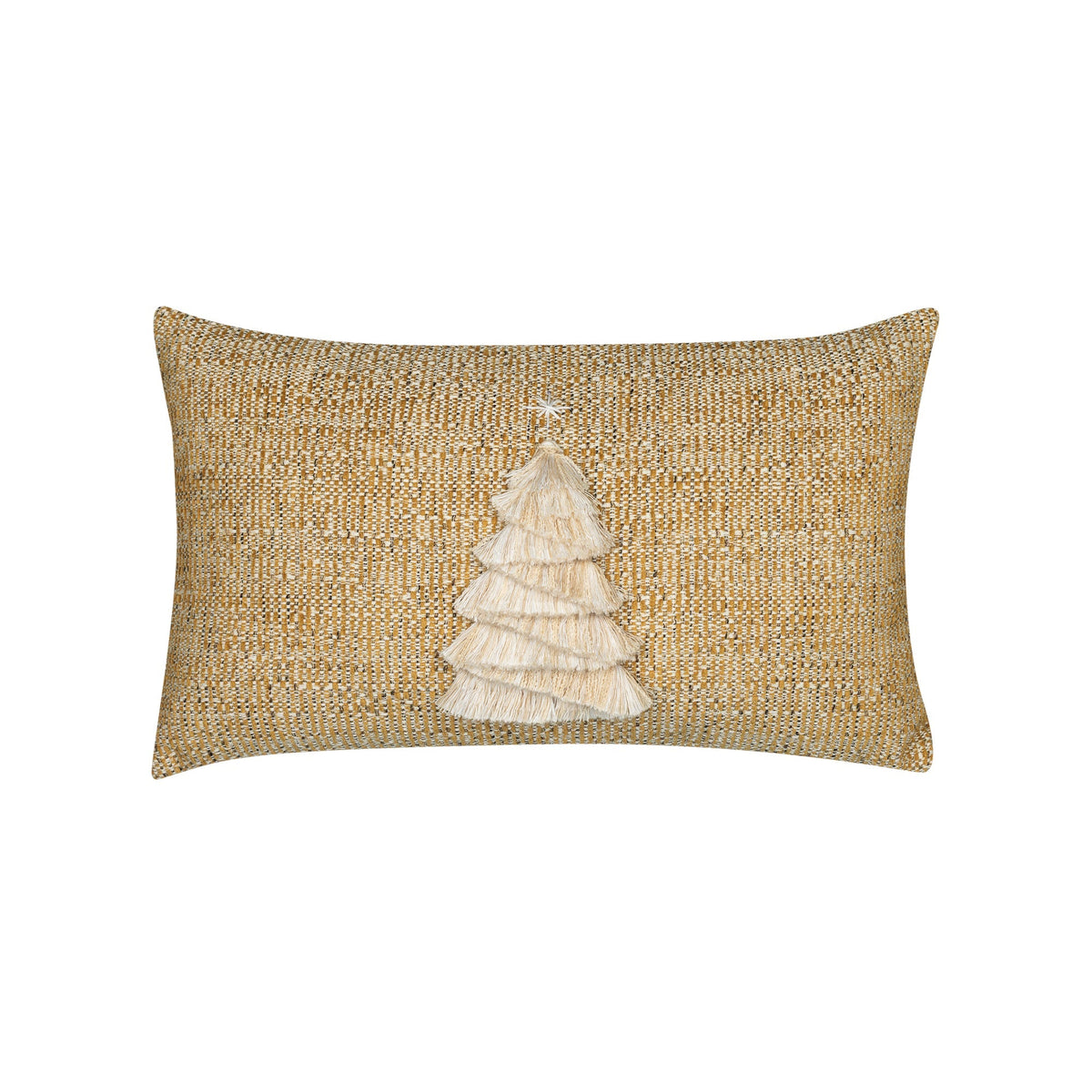 Elaine Smith Fraser Fir Golden Outdoor Pillow - front
