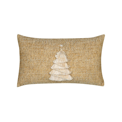 Elaine Smith Fraser Fir Golden Outdoor Pillow - front
