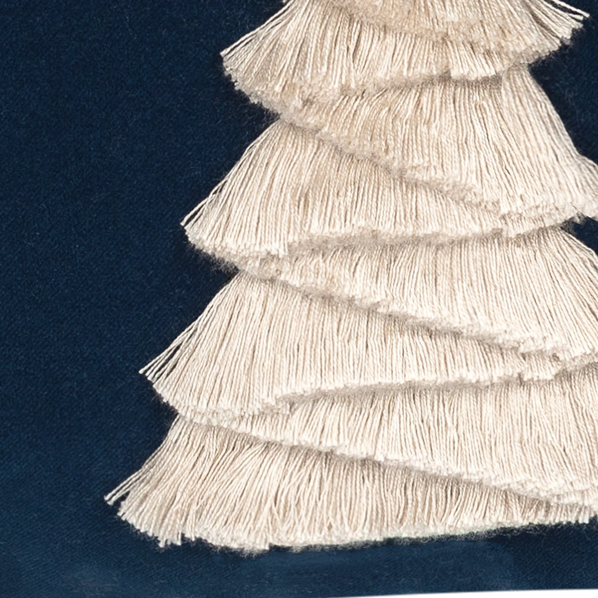 Elaine Smith Fraser Fir Midnight outdoor pillow, navy - view 4