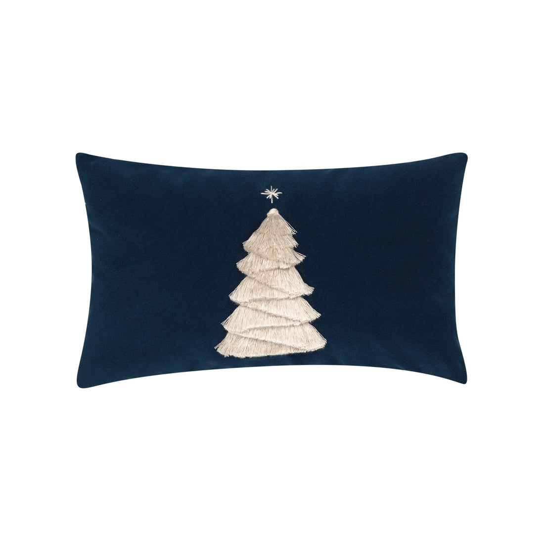 Elaine Smith Fraser Fir Midnight outdoor pillow, navy