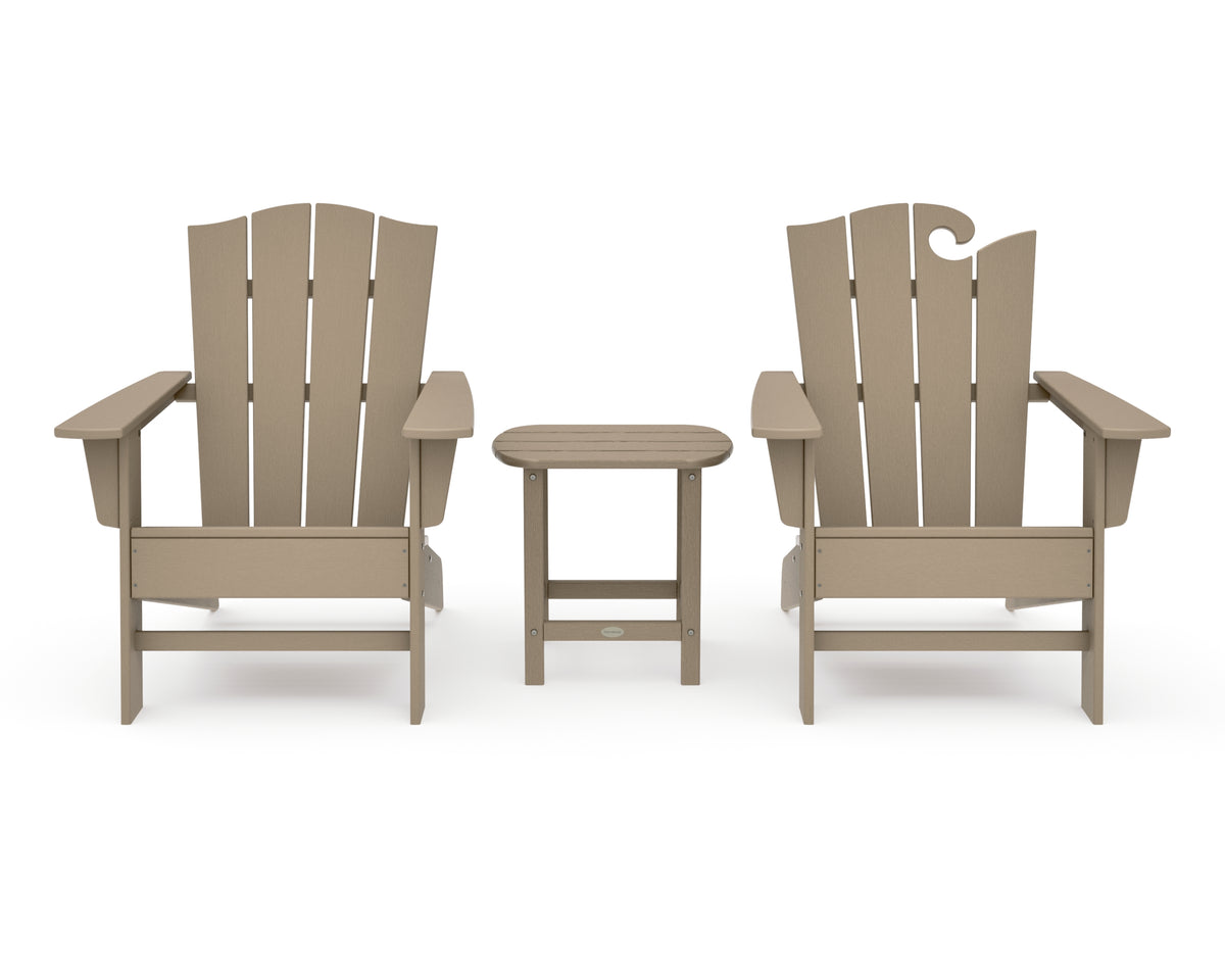 POLYWOOD Wave Collection 3-Piece Set in Vintage Sahara