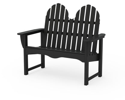 POLYWOOD Classic Adirondack 48" Bench in Black