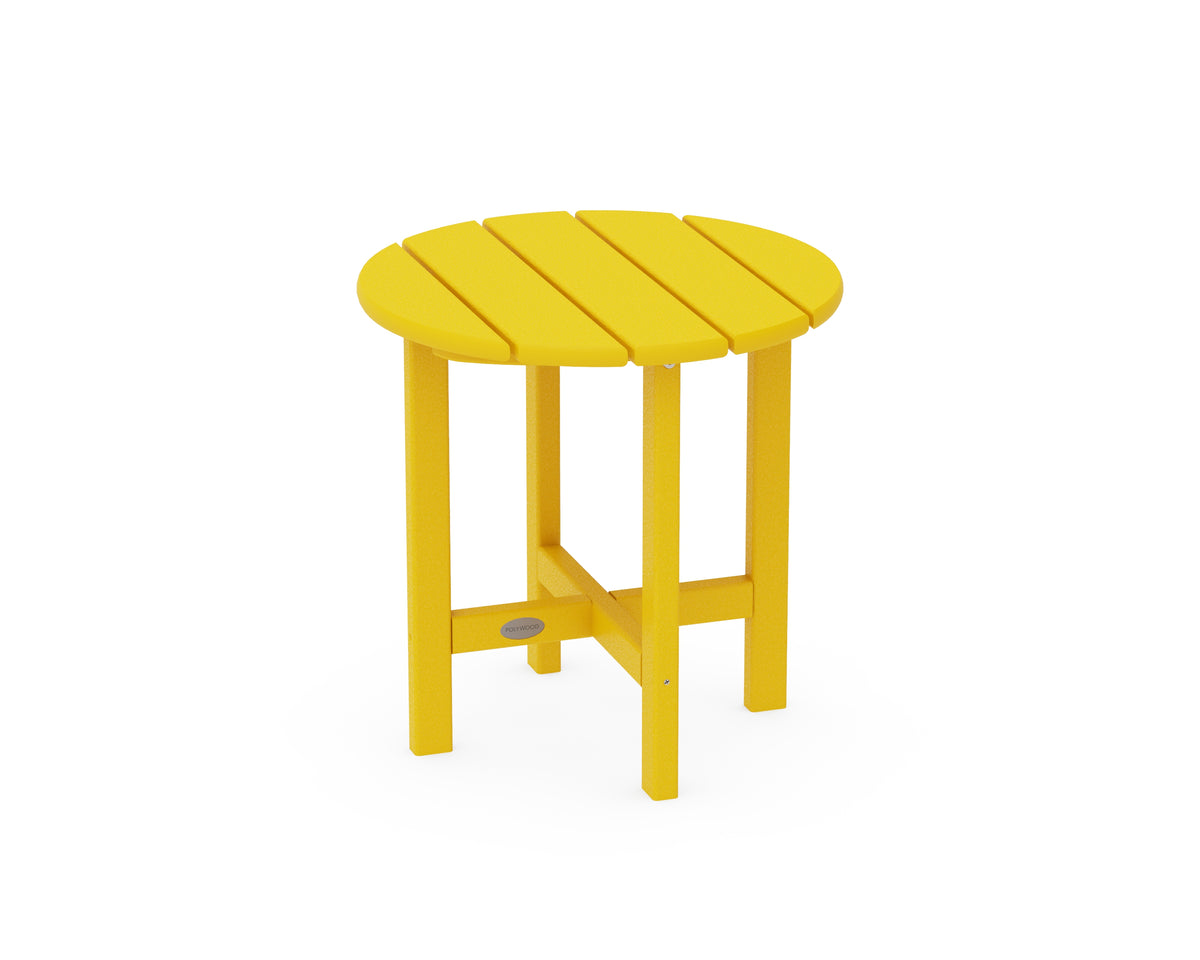 POLYWOOD Round 18" Side Table in Lemon