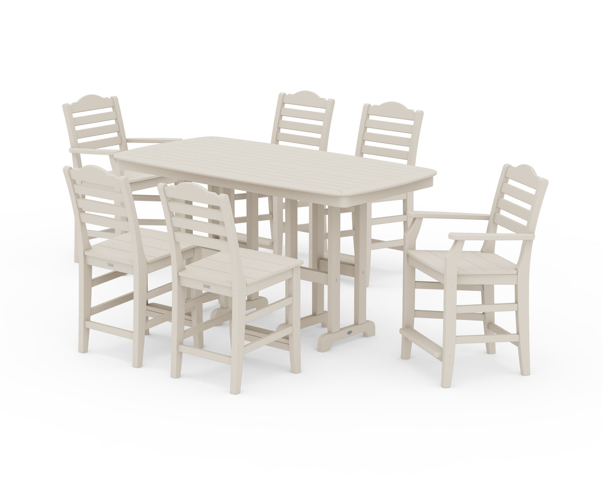 POLYWOOD Savannah 7-Piece Counter Set in Sand