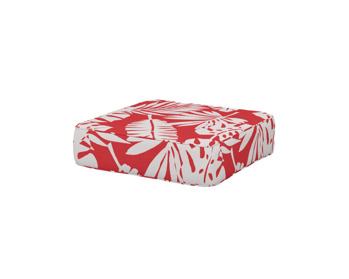 POLYWOOD Ateeva 4000 Ottoman Cushion in Leaf Crimson