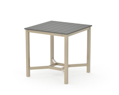 POLYWOOD Main Street 36 x 36 Counter Table in Sand / Slate Grey