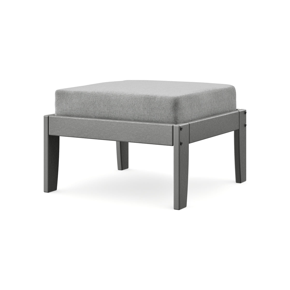 POLYWOOD Modular Ottoman - Classic in Slate Grey / Grey Mist