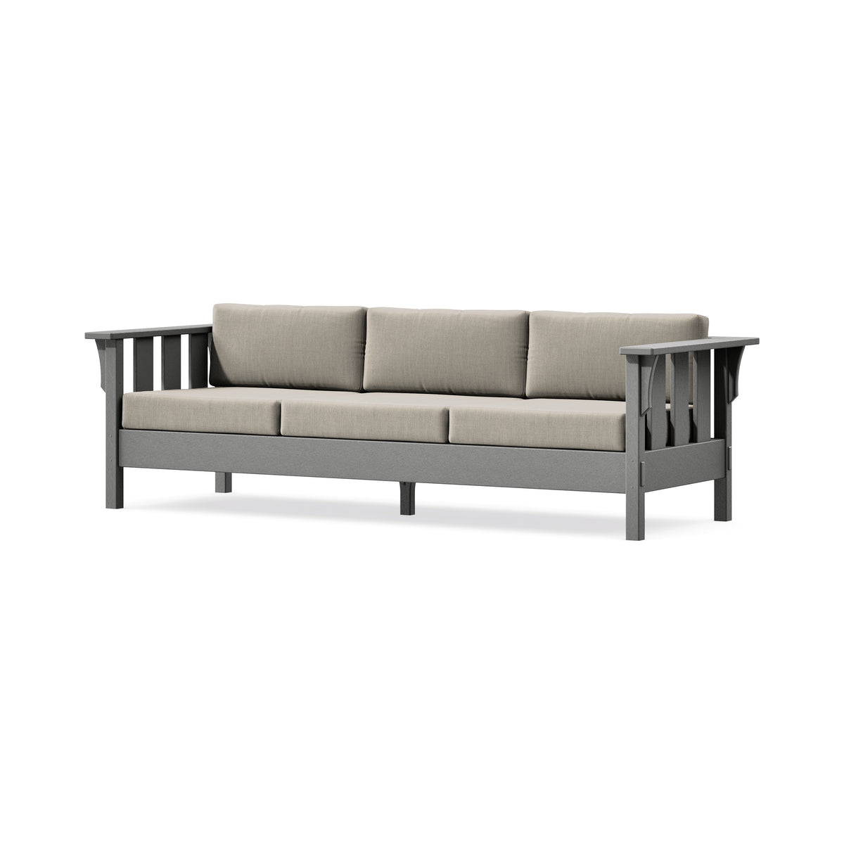 POLYWOOD Acadia Deep Seating Sofa in Slate Grey / Cast Ash