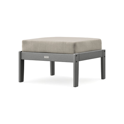 POLYWOOD Cottage Deep Seating Ottoman in Slate Grey / Cast Ash