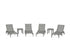 POLYWOOD Captain Chaise 6-Piece Set in Slate Grey