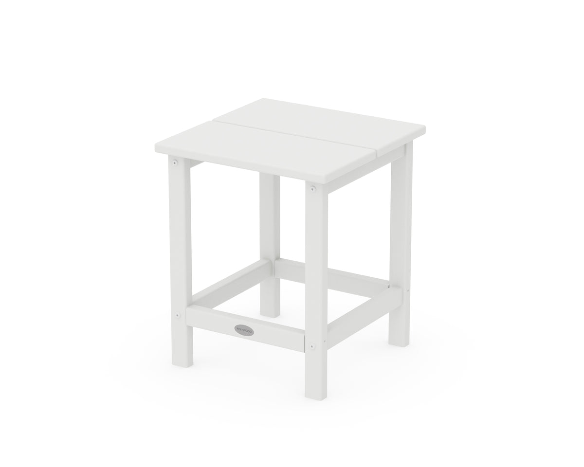 POLYWOOD Studio Square Side Table in White