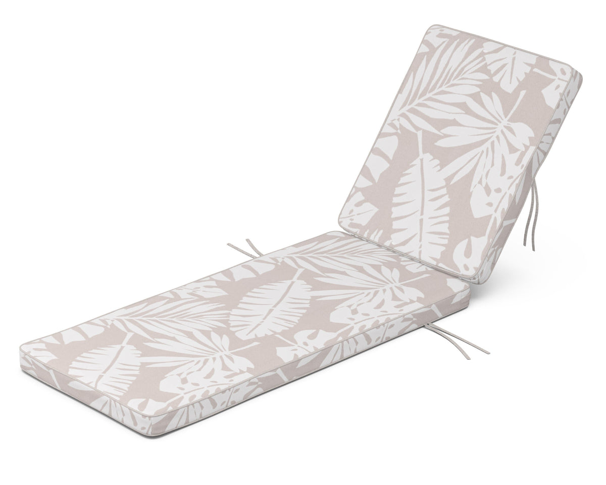 POLYWOOD Acadia Chaise Cushion in Leaf Dune Burlap