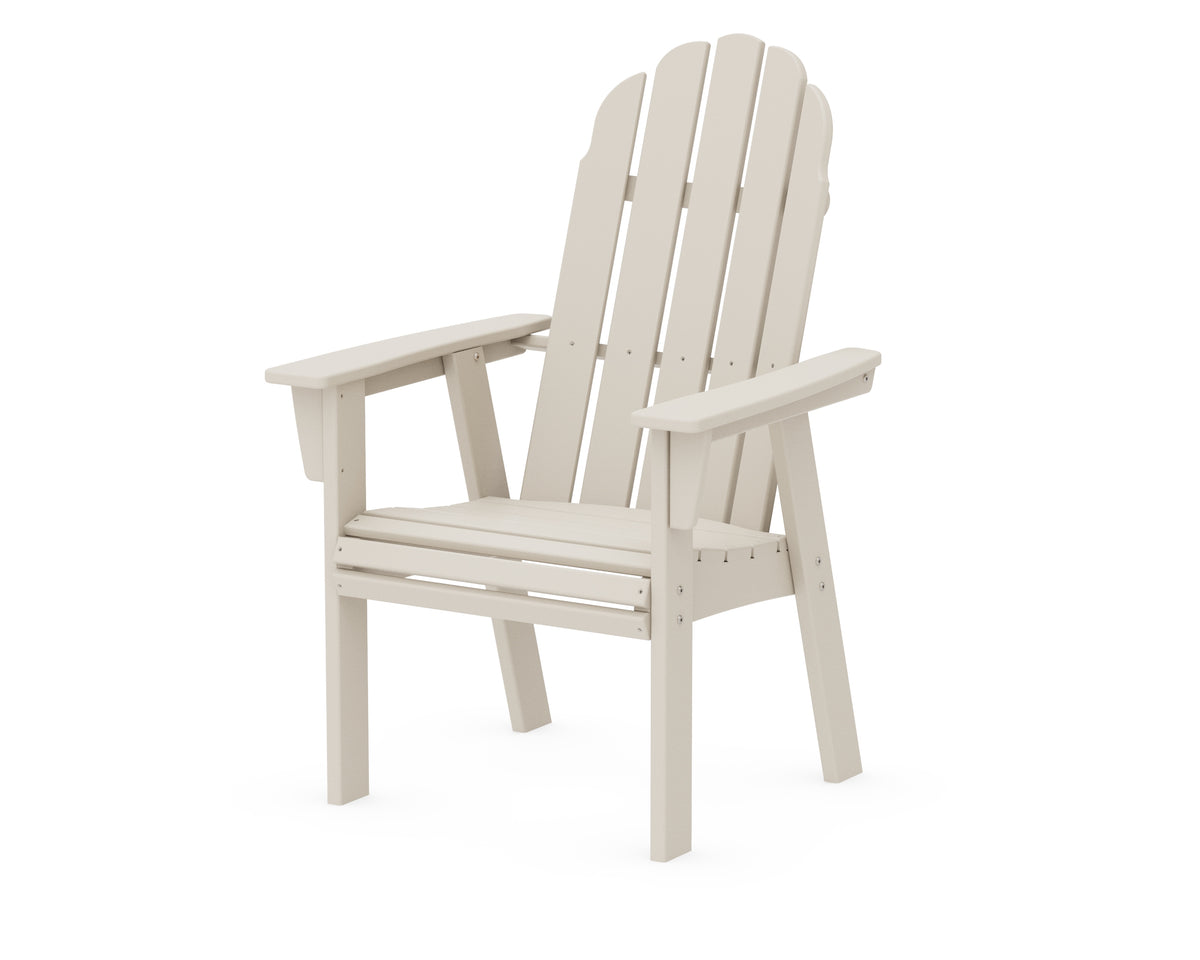 POLYWOOD Vineyard Curveback Adirondack Dining Chair in Sand