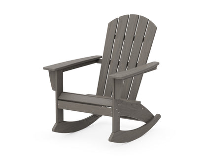 POLYWOOD Nautical Adirondack Rocking Chair in Driftwood
