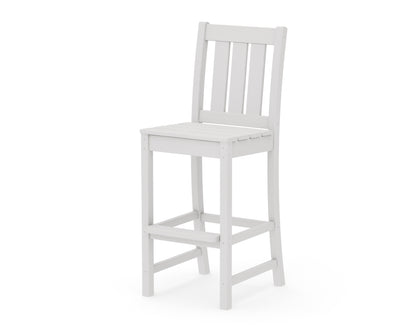 POLYWOOD Oxford Bar Side Chair in Vintage White