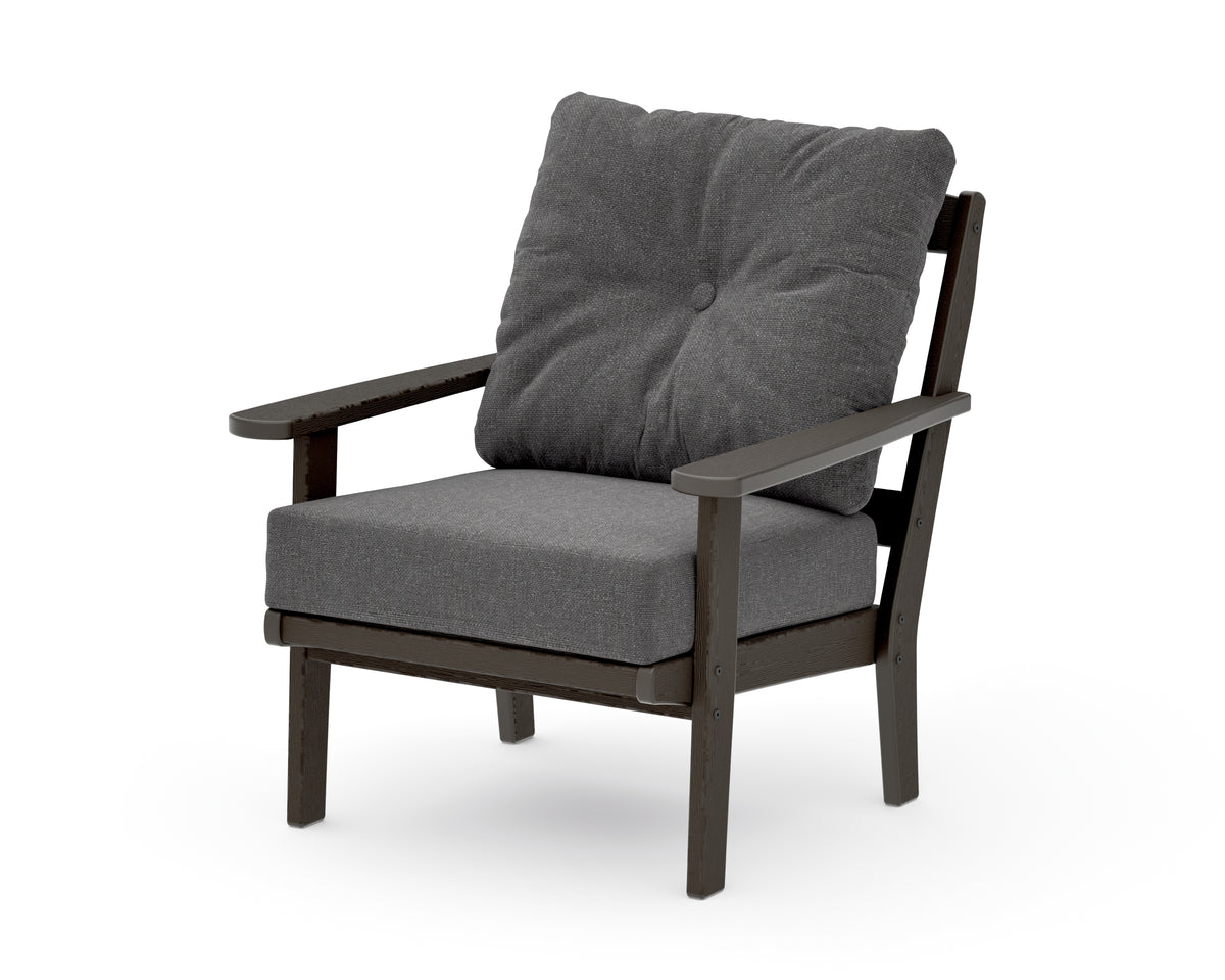 POLYWOOD Mission Deep Seating Chair in Vintage Coffee / Ash Charcoal