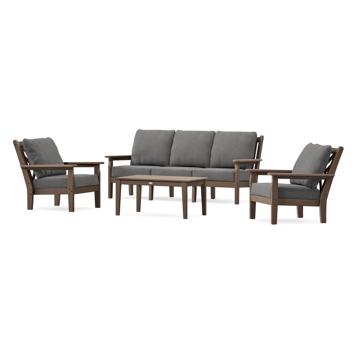 POLYWOOD Chippendale 4-Piece Deep Seating Set with Sofa in Kona