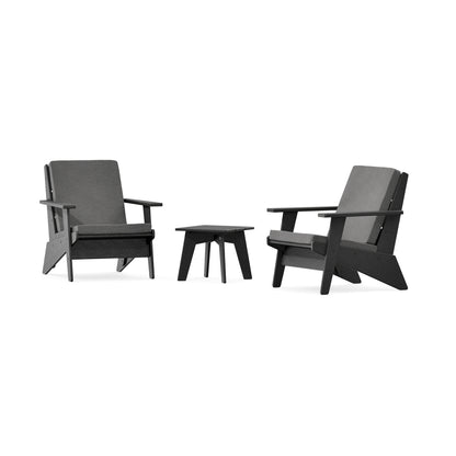 POLYWOOD Riviera Modern Lounge 3-Piece Set in Black