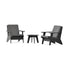 POLYWOOD Riviera Modern Lounge 3-Piece Set in Black