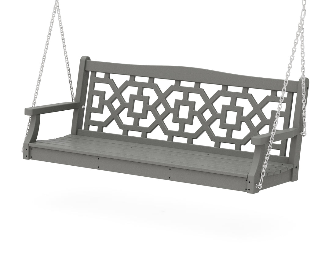 POLYWOOD Chinoiserie 60" Swing in Slate Grey