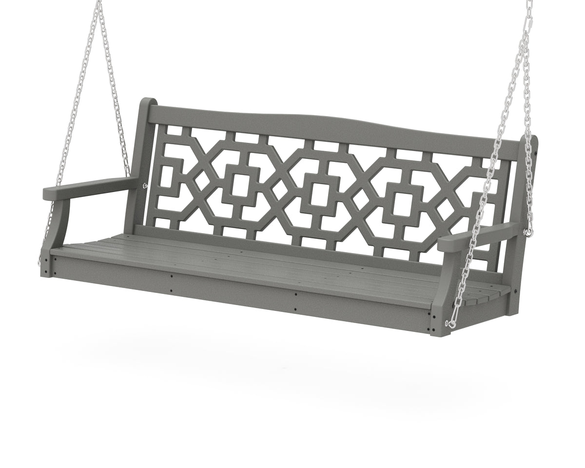 POLYWOOD Chinoiserie 60" Swing in Slate Grey