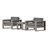 POLYWOOD PW Designer Series Latitude 3-Piece Lounge Chair Set in Driftwood / Ash Charcoal