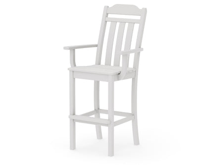 POLYWOOD Cottage Bar Arm Chair in Vintage White