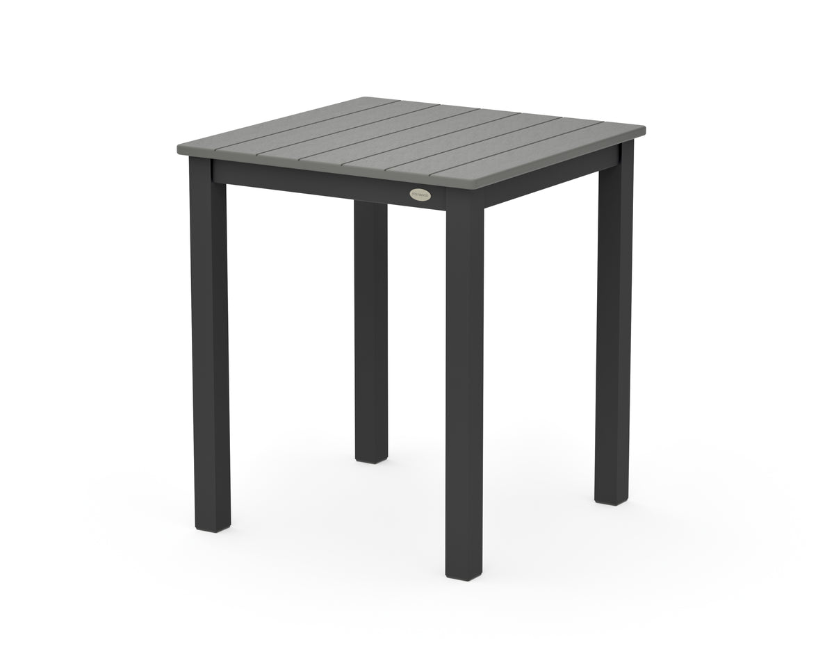 POLYWOOD Main Street 26 x 26 Dining Table in Black / Slate Grey