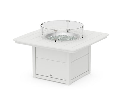 POLYWOOD Nautical 42" Fire Pit Table in White
