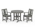 POLYWOOD Prairie 3-Piece Farmhouse Dining Set in Slate Grey
