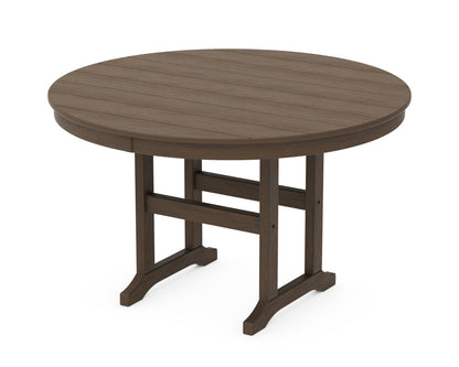 POLYWOOD 48" Round Farmhouse Dining Table in Kona