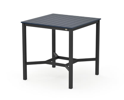 POLYWOOD Main Street 42 x 42 Bar Table in Black / Navy