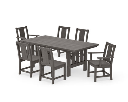 POLYWOOD Prairie 7-Piece Dining Set with Mission Table in Driftwood