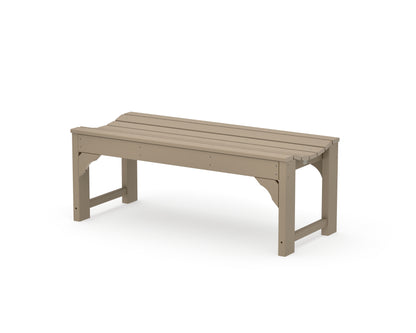 POLYWOOD Traditional Garden 48" Backless Bench in Vintage Sahara