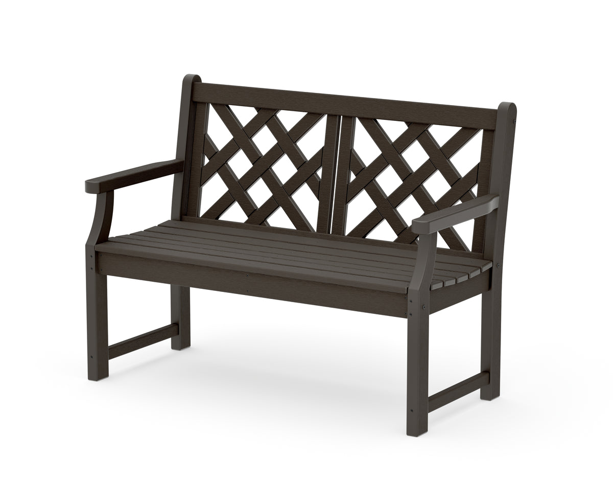 POLYWOOD Wovendale 48" Bench in Vintage Coffee